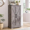 Meuble de rangement pour cuisine de ferme avec portes de grange – 120 cm