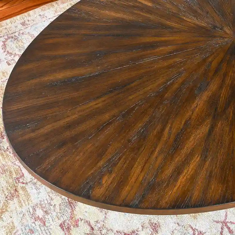 Table basse ovale en frêne avec piètement croisé en fer et étagère à 2 niveaux