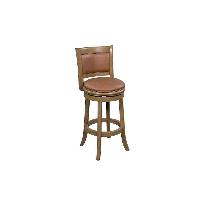 Tabouret de bar/comptoir pivotant rembourré avec structure en bois