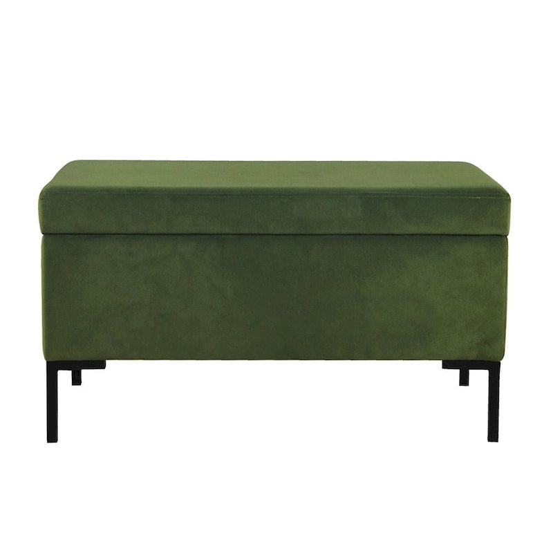 Banc de rangement avec pieds en métal