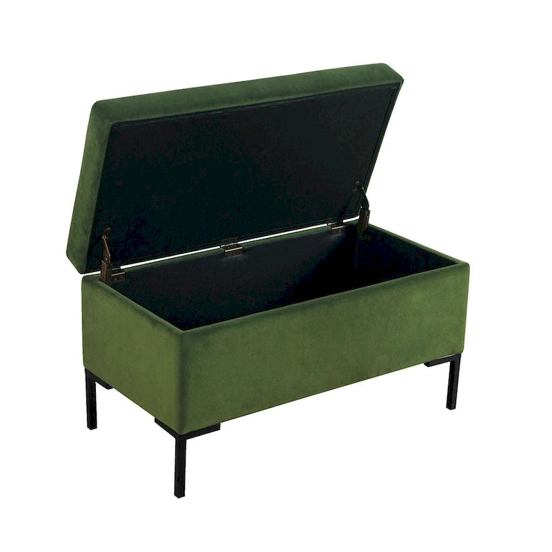 Banc de rangement avec pieds en métal