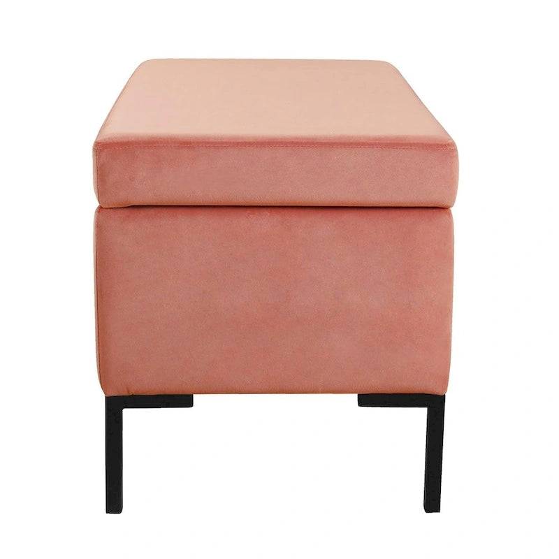 Banc de rangement avec pieds en métal