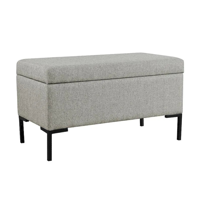 Banc de rangement avec pieds en métal