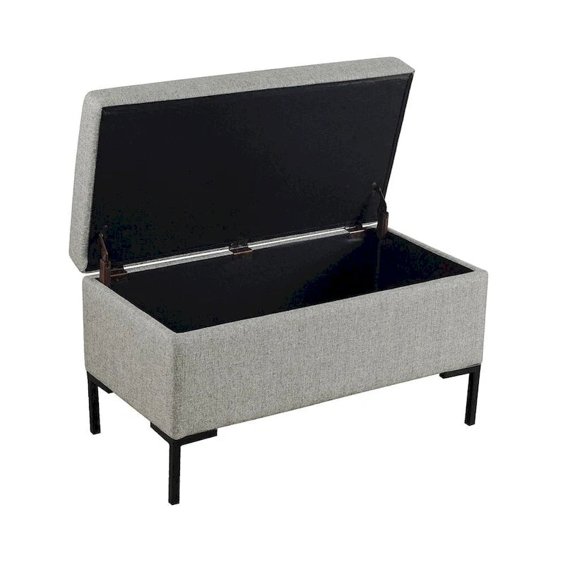 Banc de rangement avec pieds en métal