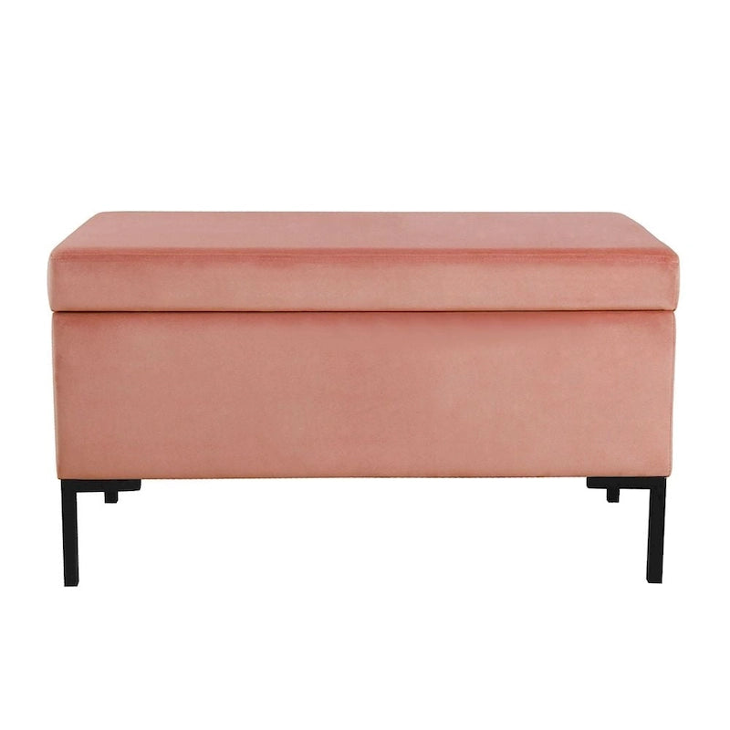 Banc de rangement avec pieds en métal