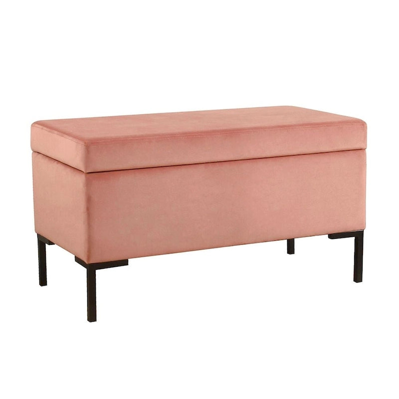Banc de rangement avec pieds en métal