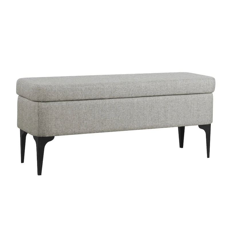 Banc de rangement avec pieds en métal