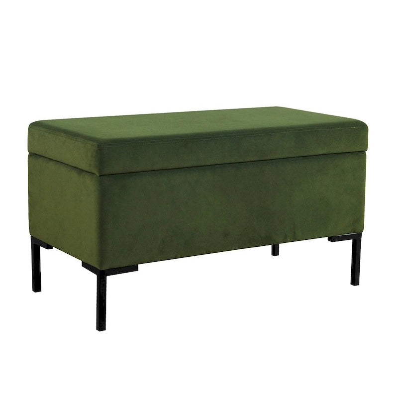 Banc de rangement avec pieds en métal