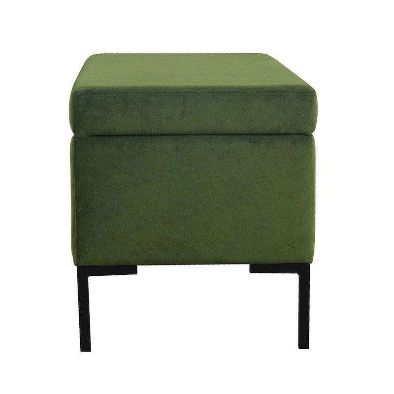 Banc de rangement avec pieds en métal