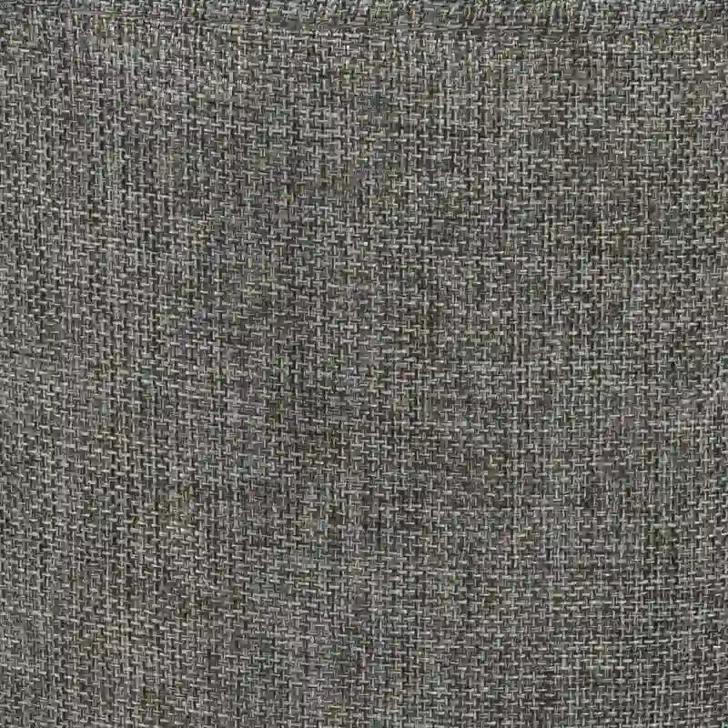 Ottoman Repose-Pied Rond en Lin avec Pieds en Bois Massif