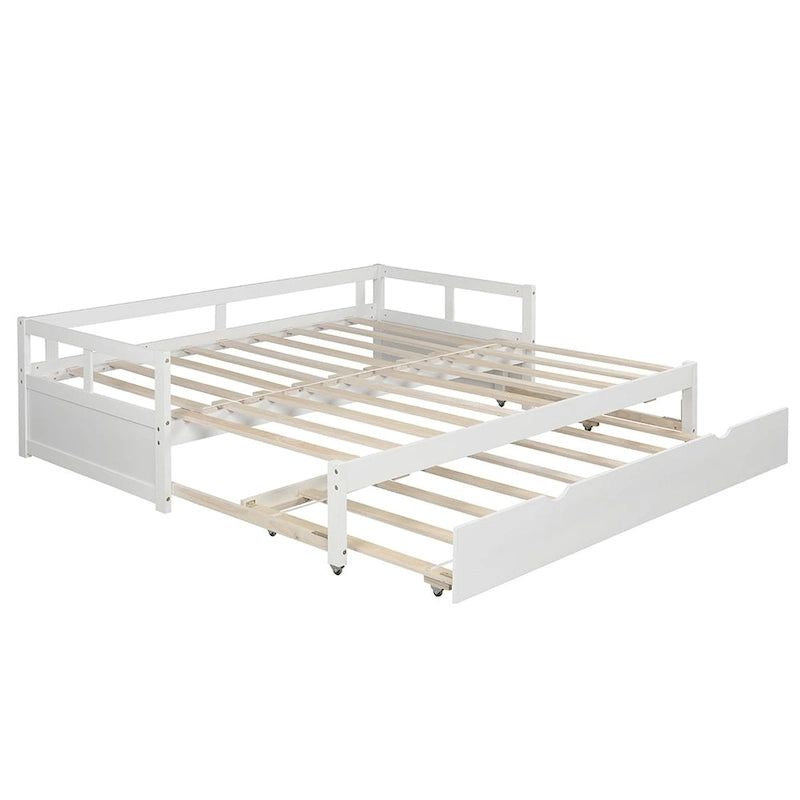 Lit de repos extensible en bois massif avec lit gigogne