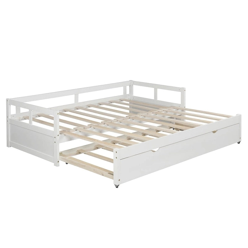 Lit de repos extensible en bois massif avec lit gigogne