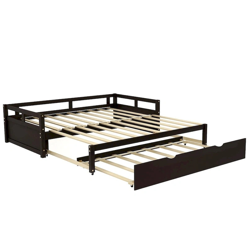 Lit de repos extensible en bois massif avec lit gigogne