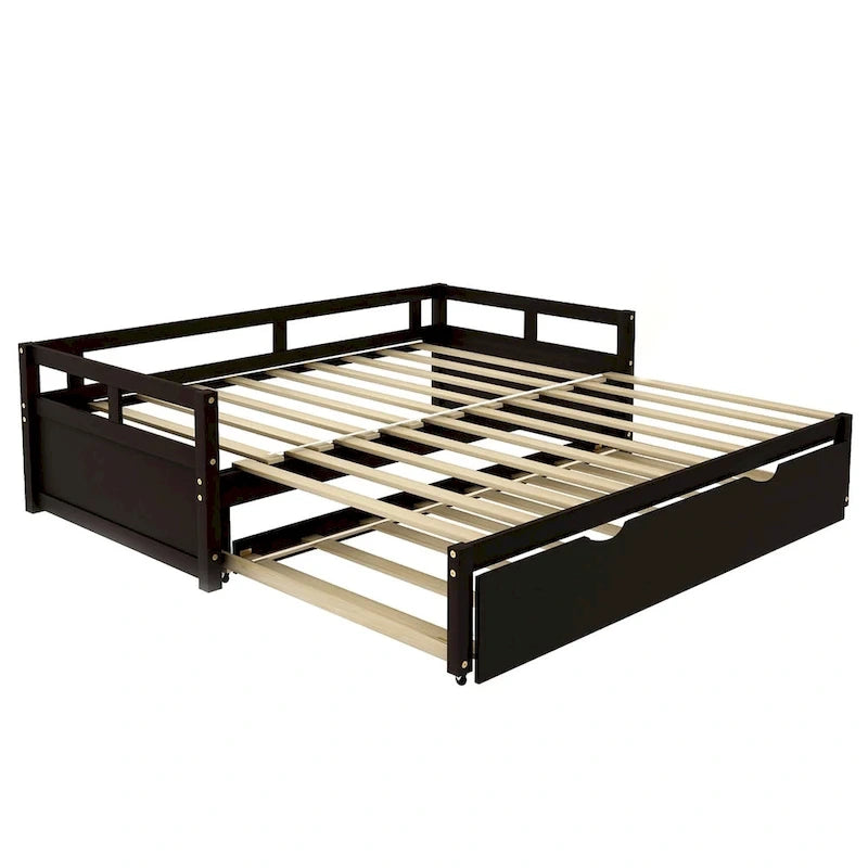 Lit de repos extensible en bois massif avec lit gigogne