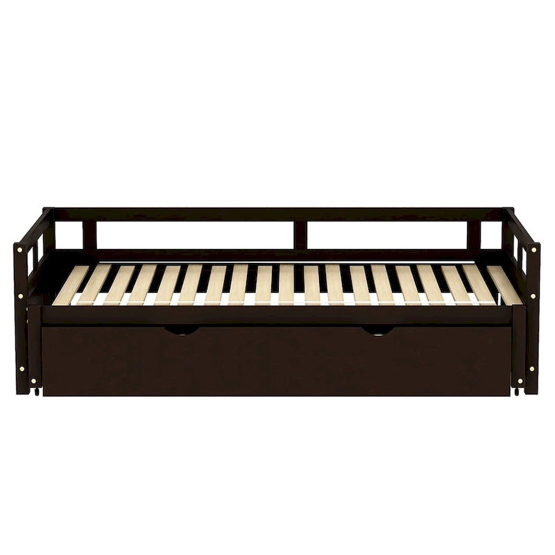 Lit de repos extensible en bois massif avec lit gigogne