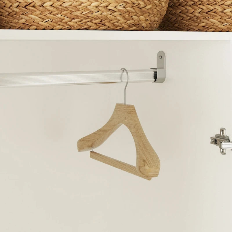 Grande armoire 4 portes avec tringles et étagères – Charnières à fermeture douce