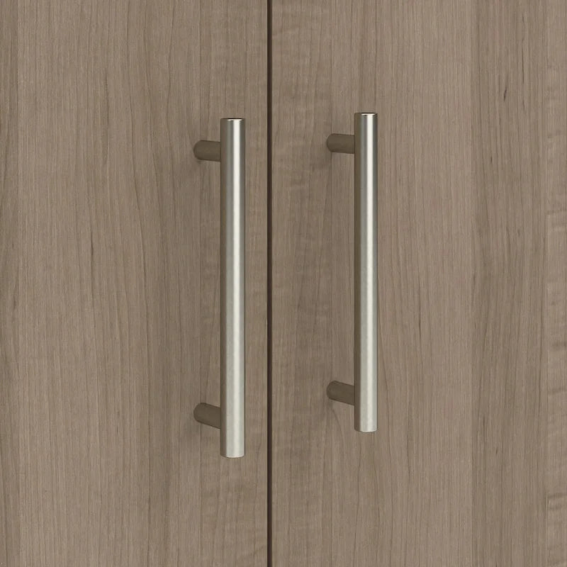 Grande armoire de rangement 2 portes avec étagères réglables – Style transitoire, pieds effilés