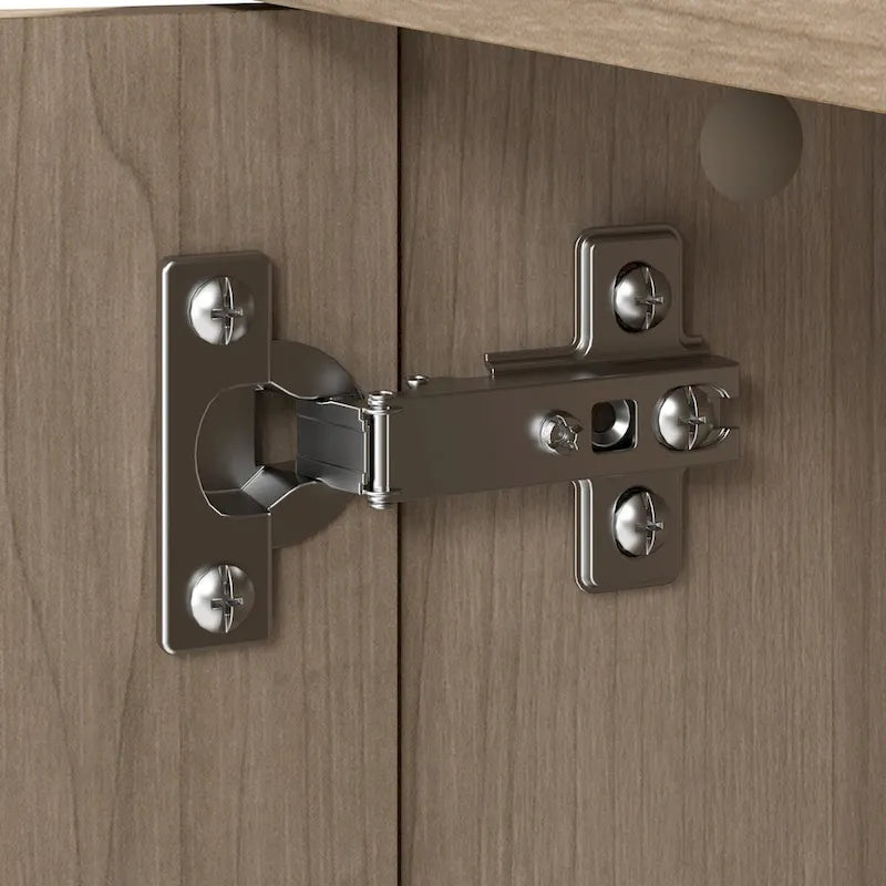 Grande armoire de rangement 2 portes avec étagères réglables – Style transitoire, pieds effilés