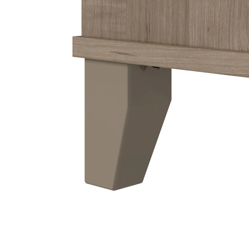 Grande armoire de rangement 2 portes avec étagères réglables – Style transitoire, pieds effilés