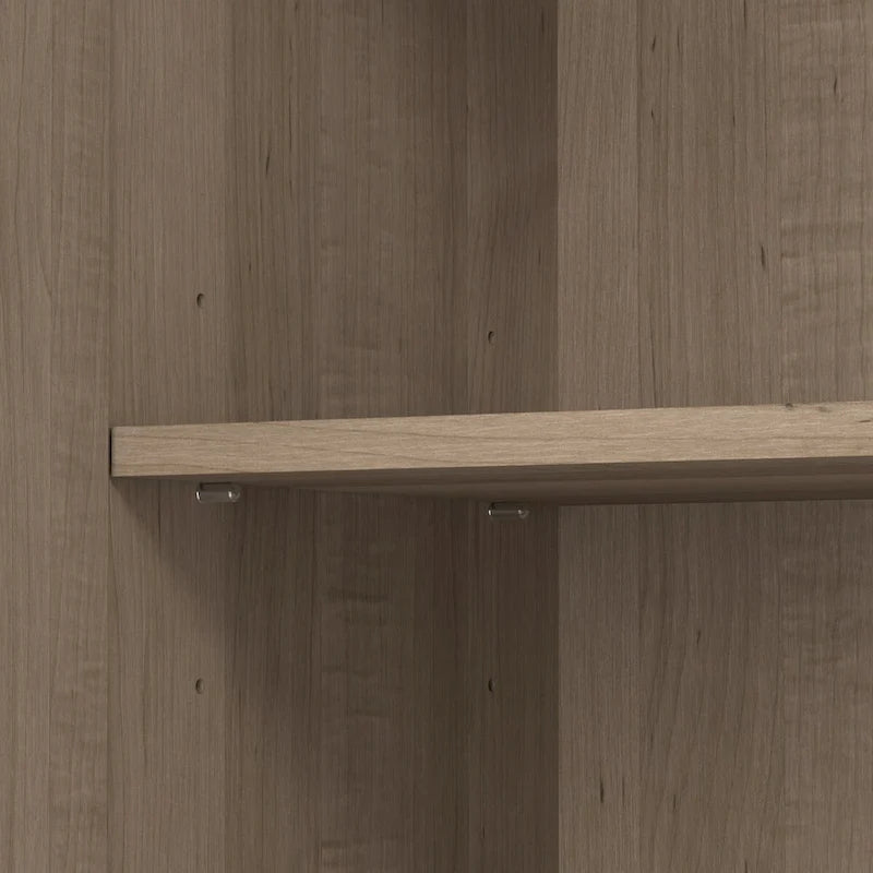 Grande armoire de rangement 2 portes avec étagères réglables – Style transitoire, pieds effilés