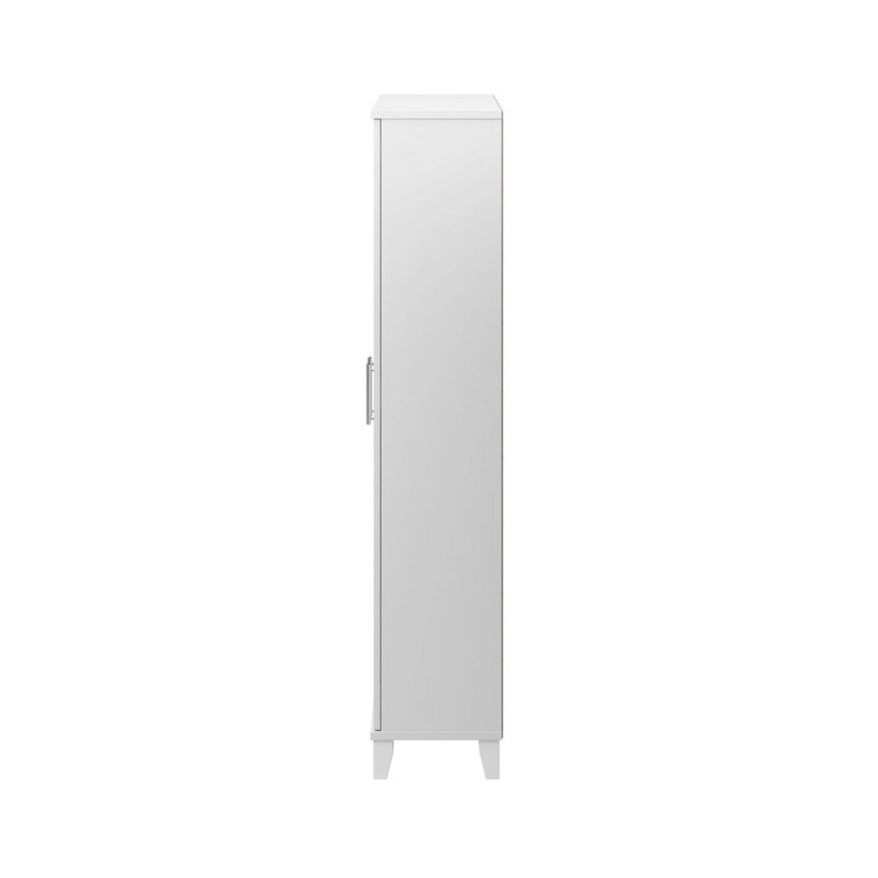 Grande armoire de rangement 2 portes avec étagères réglables – Style transitoire, pieds effilés