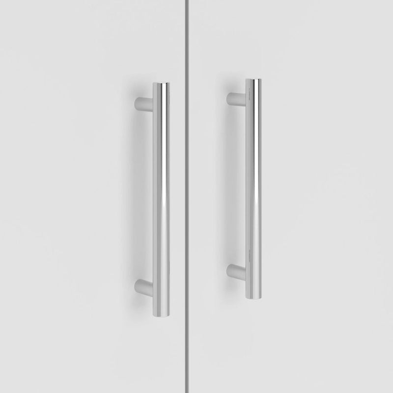 Grande armoire de rangement 2 portes avec étagères réglables – Style transitoire, pieds effilés