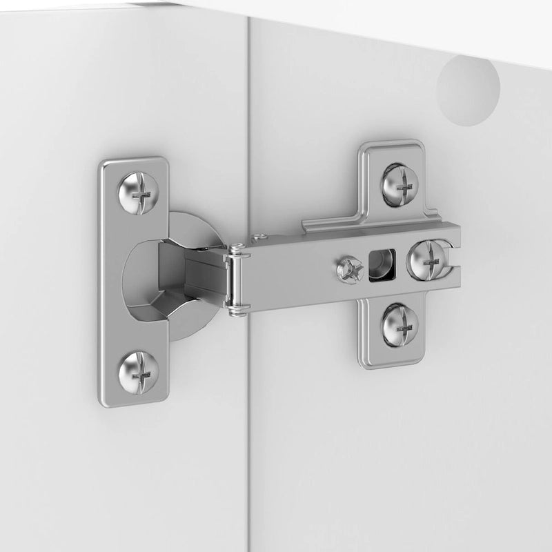 Grande armoire de rangement 2 portes avec étagères réglables – Style transitoire, pieds effilés