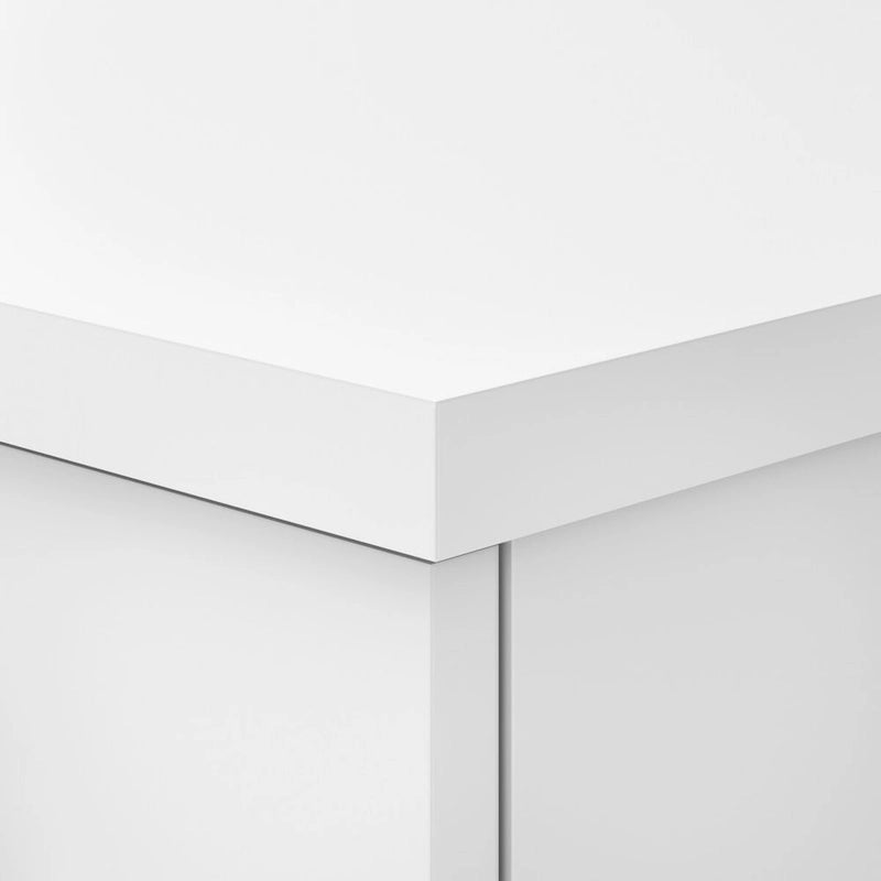 Grande armoire de rangement 2 portes avec étagères réglables – Style transitoire, pieds effilés