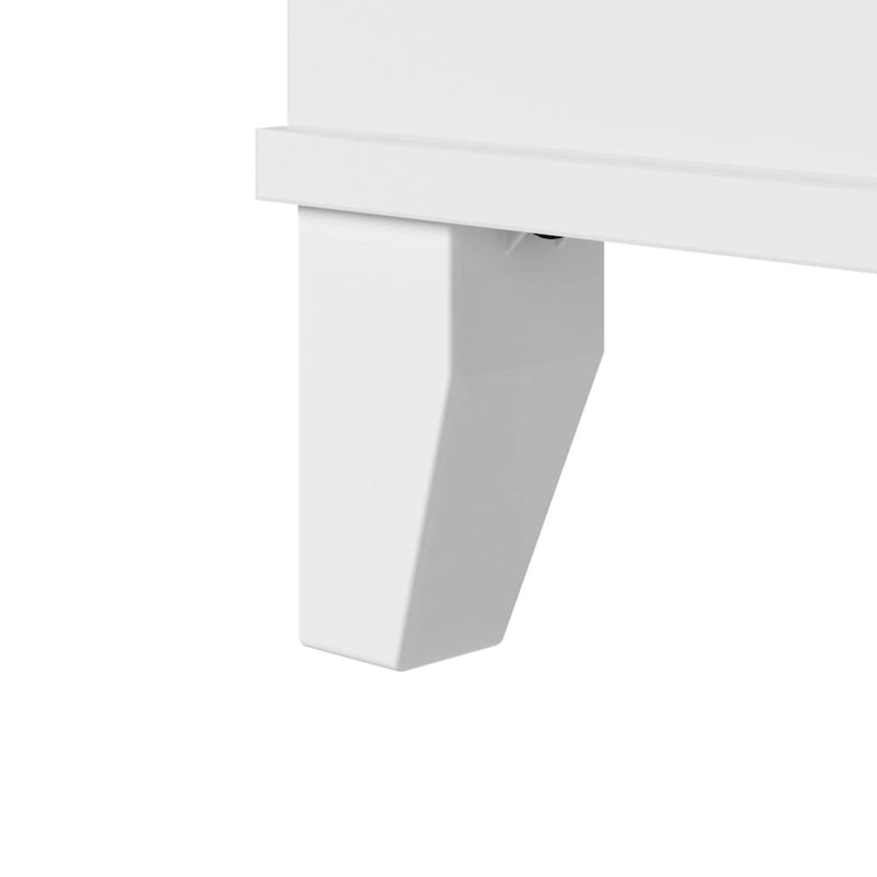 Grande armoire de rangement 2 portes avec étagères réglables – Style transitoire, pieds effilés