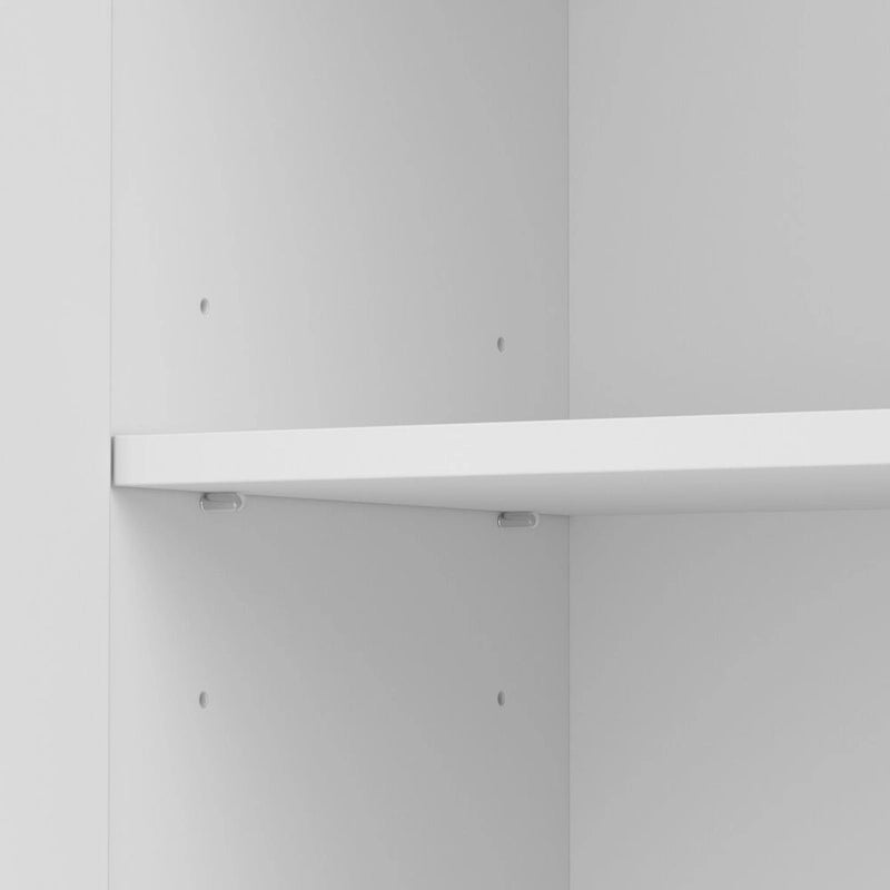 Grande armoire de rangement 2 portes avec étagères réglables – Style transitoire, pieds effilés