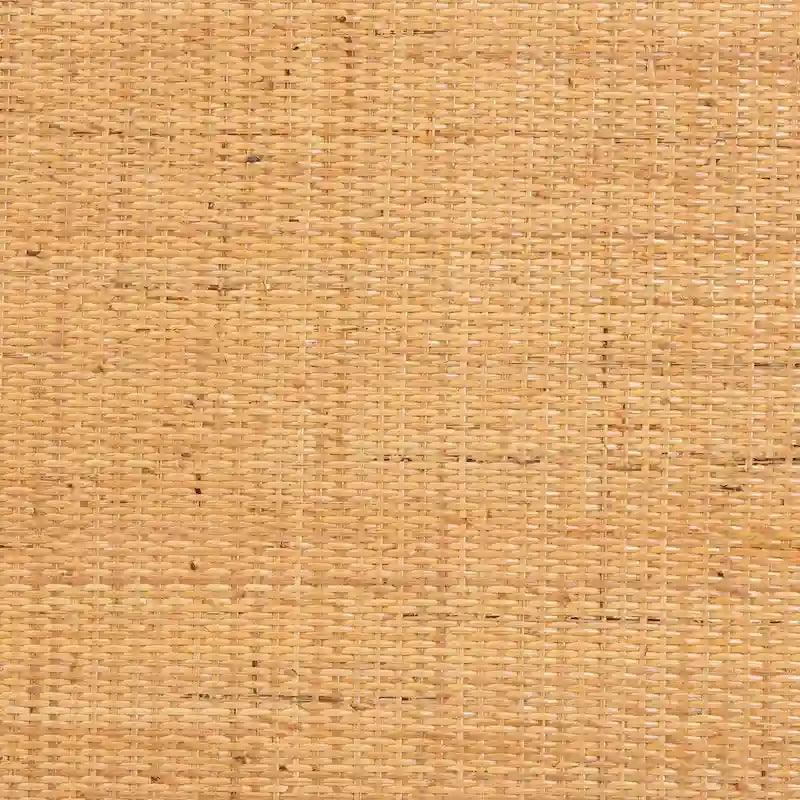Table basse ronde en rotin naturel avec étagère ouverte – Salon Bohème